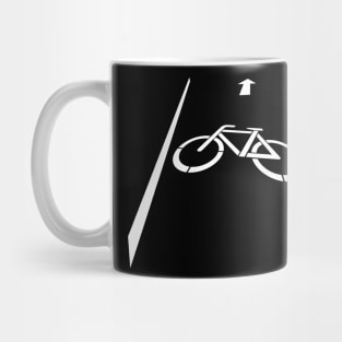 Urban Bike Lane Bike Riding Love Biking Cycling City Street Mug